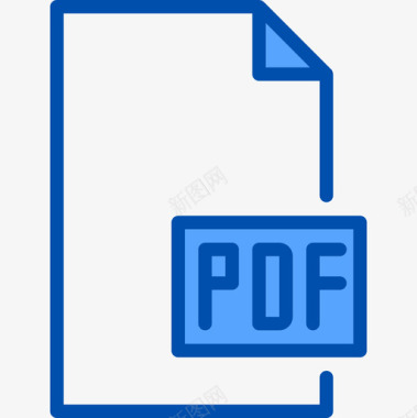 Pdf文件和文件夹12蓝色图标图标