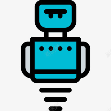 机器人机器人6线性颜色图标图标