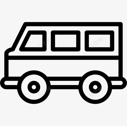 公共汽车8号车厢直线图标svg_新图网 https://ixintu.com 8号车厢 公共汽车 直线