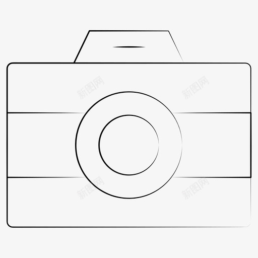 相机摄影手绘摄影图标svg_新图网 https://ixintu.com 手绘 摄影 相机