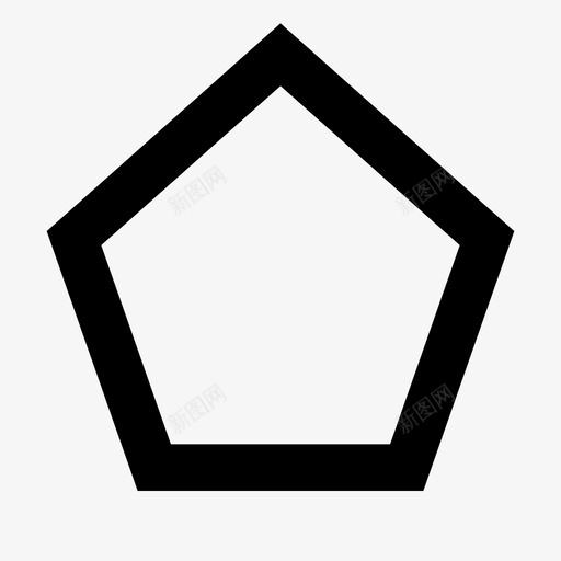 五边形五几何学图标svg_新图网 https://ixintu.com 五 五角星形 五边形 几何学 形 数学 数实心