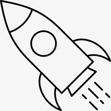 创业外星飞船火箭图标图标