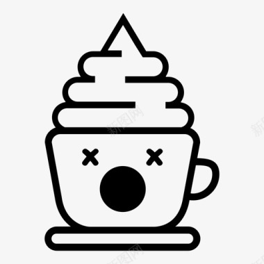 生奶油浓咖啡奶油浓咖啡咖啡图标图标