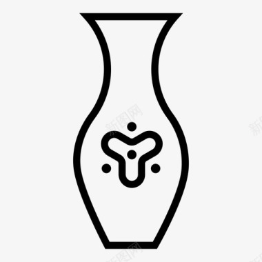 花瓶花园壶图标图标