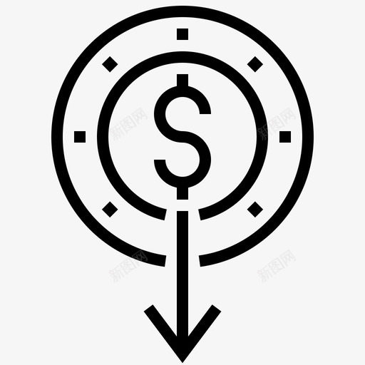 折旧减少财务图标svg_新图网 https://ixintu.com 会计科目 减少 折旧 财务 货币