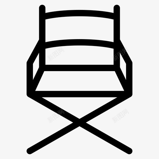 导演椅电影座位图标svg_新图网 https://ixintu.com 导演椅 座位 电影 电影大纲