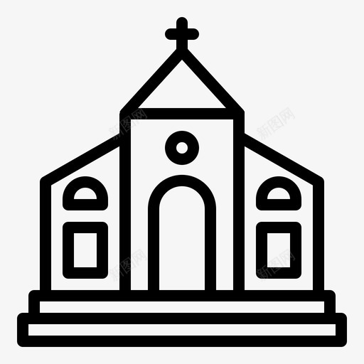 教堂建筑祈祷图标svg_新图网 https://ixintu.com 建筑 教堂 祈祷