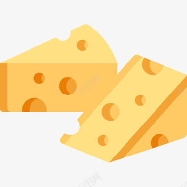 奶酪荷兰奶酪10扁平图标图标