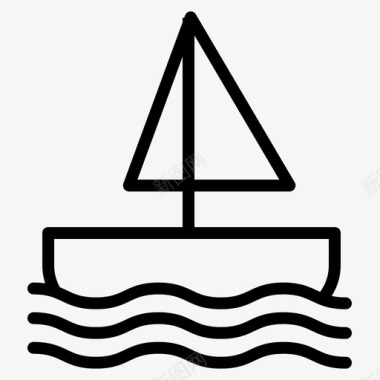 船帆船宝贝图标图标
