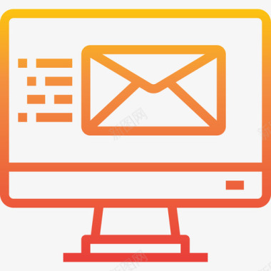电子邮件营销商务管理35梯度图标图标