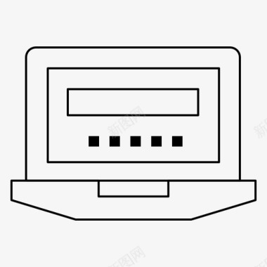 笔记本电脑计算机教育图标图标