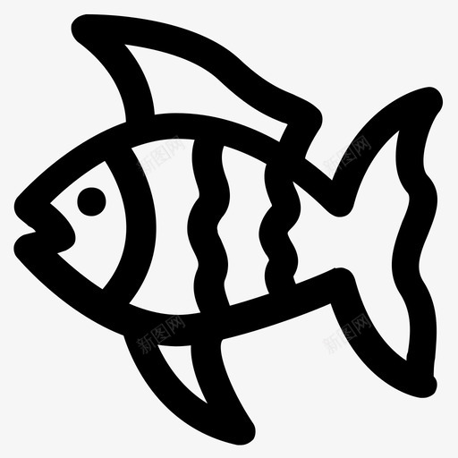 可爱的鱼动物图标svg_新图网 https://ixintu.com 动物 可爱 爱的