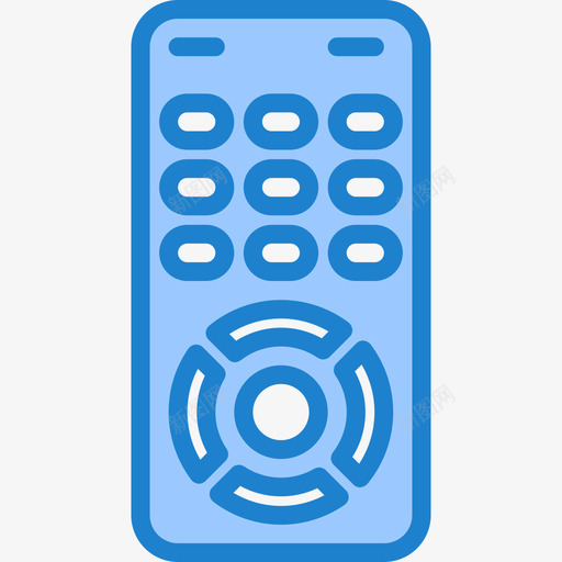 遥控器装置17蓝色图标svg_新图网 https://ixintu.com 蓝色 装置 遥控器