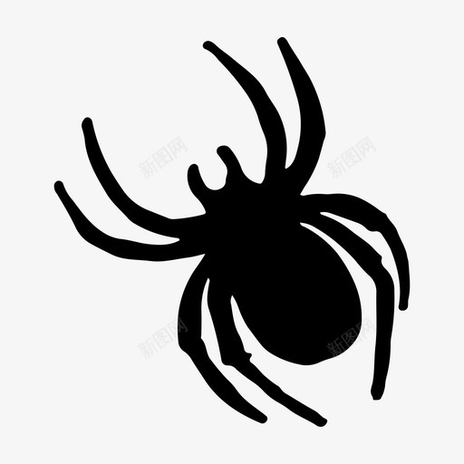 蜘蛛手绘昆虫图标svg_新图网 https://ixintu.com 剪影 手绘 昆虫 自然 蜘蛛