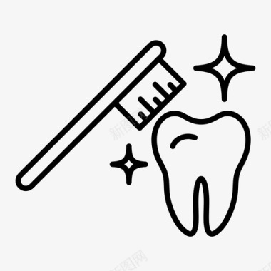 牙齿卫生牙套牙齿图标图标