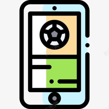 智能手机足球23颜色省略图标图标