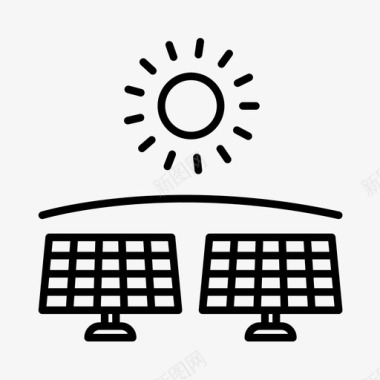太阳能绿色能源可再生资源图标图标