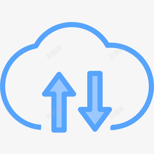 云计算计算机27蓝色图标svg_新图网 https://ixintu.com 云计算 蓝色 计算机27