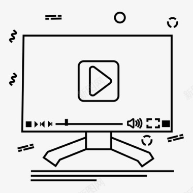 视频播放器计算机媒体图标图标