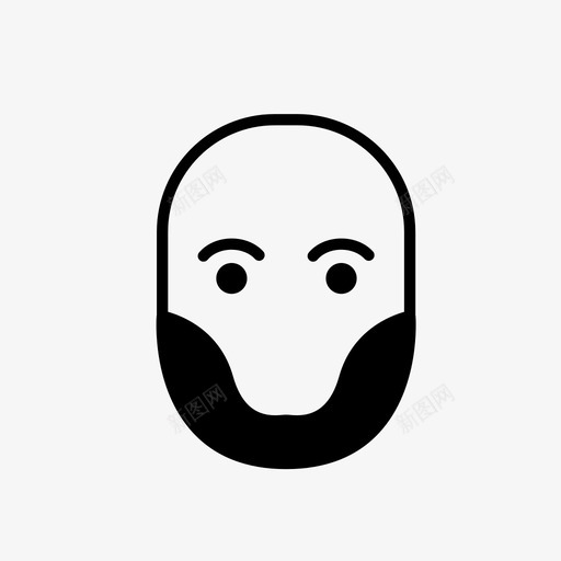 脸胡子男性风格图标svg_新图网 https://ixintu.com 男人 男性 胡子 风格