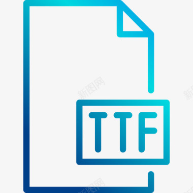 Ttf文件和文件夹6线性渐变图标图标