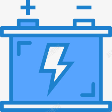 电池生态152蓝色图标图标