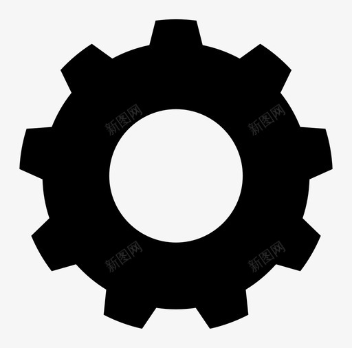 齿轮工程机器图标svg_新图网 https://ixintu.com 工程 技术 机器 机器人 设置 齿轮