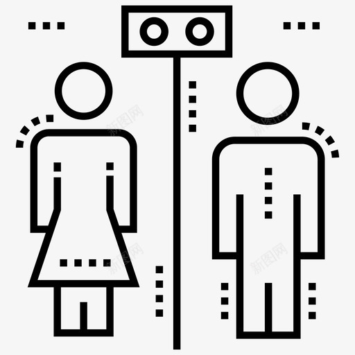 男人和女人浴室标志绅士图标svg_新图网 https://ixintu.com 卫生间 女士 浴室标志 男人和女人 绅士 航空运输线路图标包