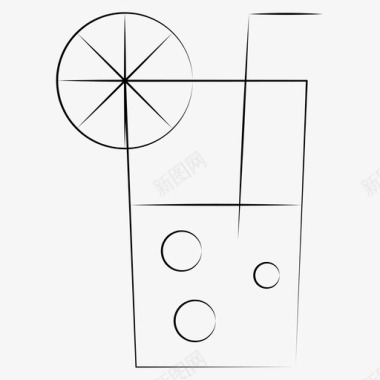 柠檬汁冷饮杯子图标图标