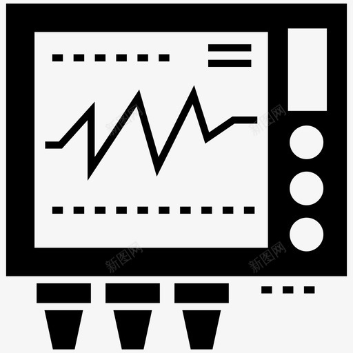 心电图机心血管机心率传感器图标svg_新图网 https://ixintu.com 心律 心率传感器 心电图机 心血管机 紧急救援字形图标包