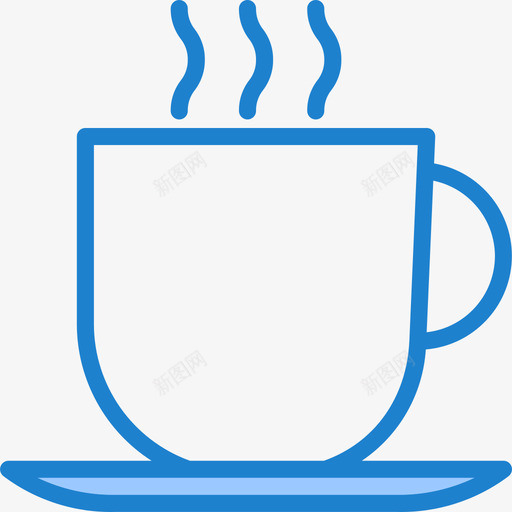 咖啡杯咖啡52蓝色图标svg_新图网 https://ixintu.com 咖啡52 咖啡杯 蓝色