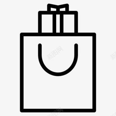 礼品袋礼品购物袋图标图标