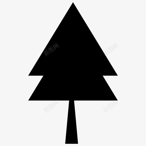 云杉树圣诞树常绿树图标svg_新图网 https://ixintu.com 云杉树 公园树 圣诞树 常绿树 树符号图标包