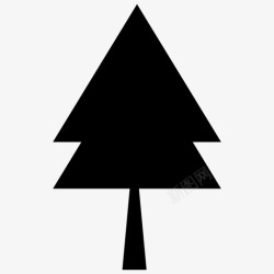 圣诞树包云杉树圣诞树常绿树图标高清图片