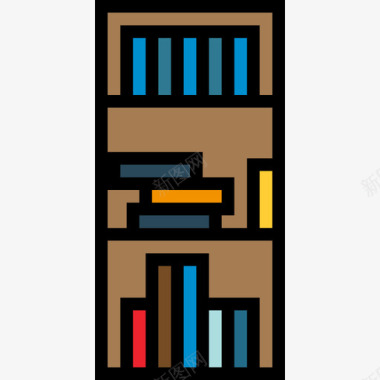 书架家具99线性颜色图标图标