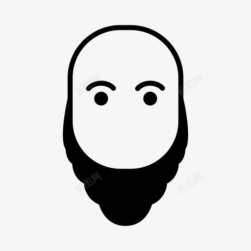 胡须秃顶脸图标svg_新图网 https://ixintu.com 毛发 男性 秃顶 胡须 面部 风格