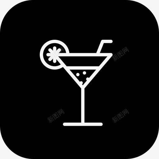 鸡尾酒玻璃杯果汁图标svg_新图网 https://ixintu.com 夏季 差异 果汁 柠檬 玻璃杯 瓷砖 鸡尾酒