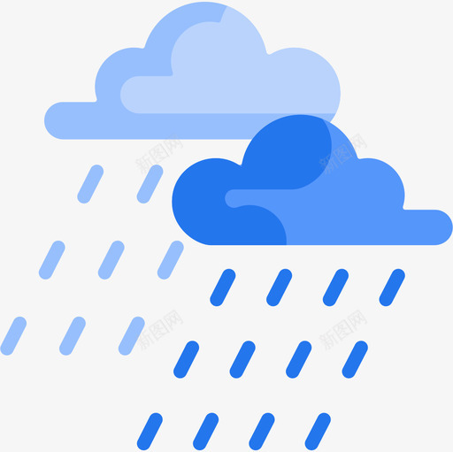 下雨天气196平坦图标svg_新图网 https://ixintu.com 下雨 天气 平坦