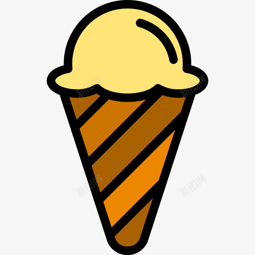 冰淇淋食品116线性颜色图标svg_新图网 https://ixintu.com 冰淇淋 线性颜色 食品116