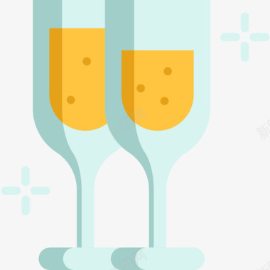 香槟杯新年19平的图标图标