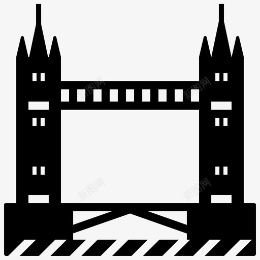 塔桥英格兰地标图标svg_新图网 https://ixintu.com 伦敦 地标 塔桥 英国 英国女王和国家元素 英格兰