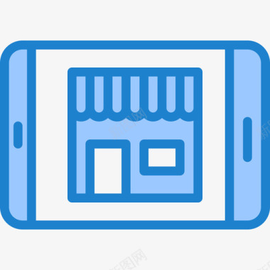 网上购物电子商务85蓝色图标图标