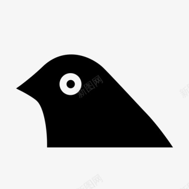黑鹂乌鸦雀鸟图标图标