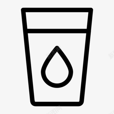 水玻璃饮料滴水图标图标