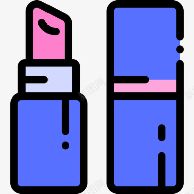 唇膏化妆2线性颜色图标图标