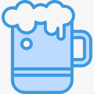 啤酒万圣节122蓝色图标图标