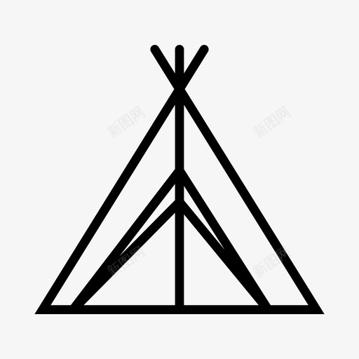 帐篷露营印第安人美洲土著图标svg_新图网 https://ixintu.com 印第安人 帐篷露营 户外露营 美洲土著