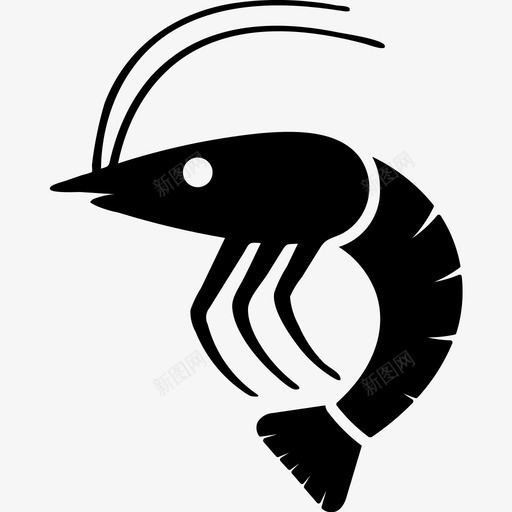 虾动物海图标svg_新图网 https://ixintu.com 动物 海 海鲜 海鲜固体图标 虾