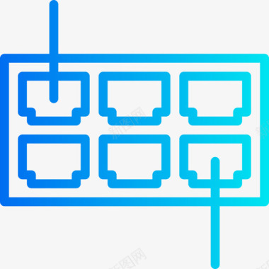 数据和网络中心6梯度图标图标