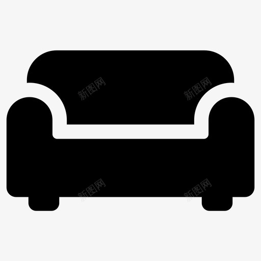 沙发扶手椅经典沙发图标svg_新图网 https://ixintu.com 家具 扶手椅 沙发 经典沙发